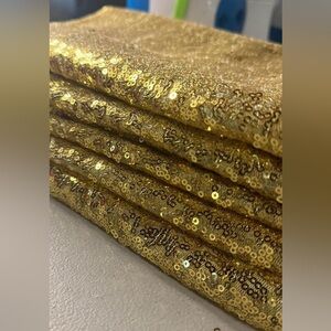 Gold sequin table runners